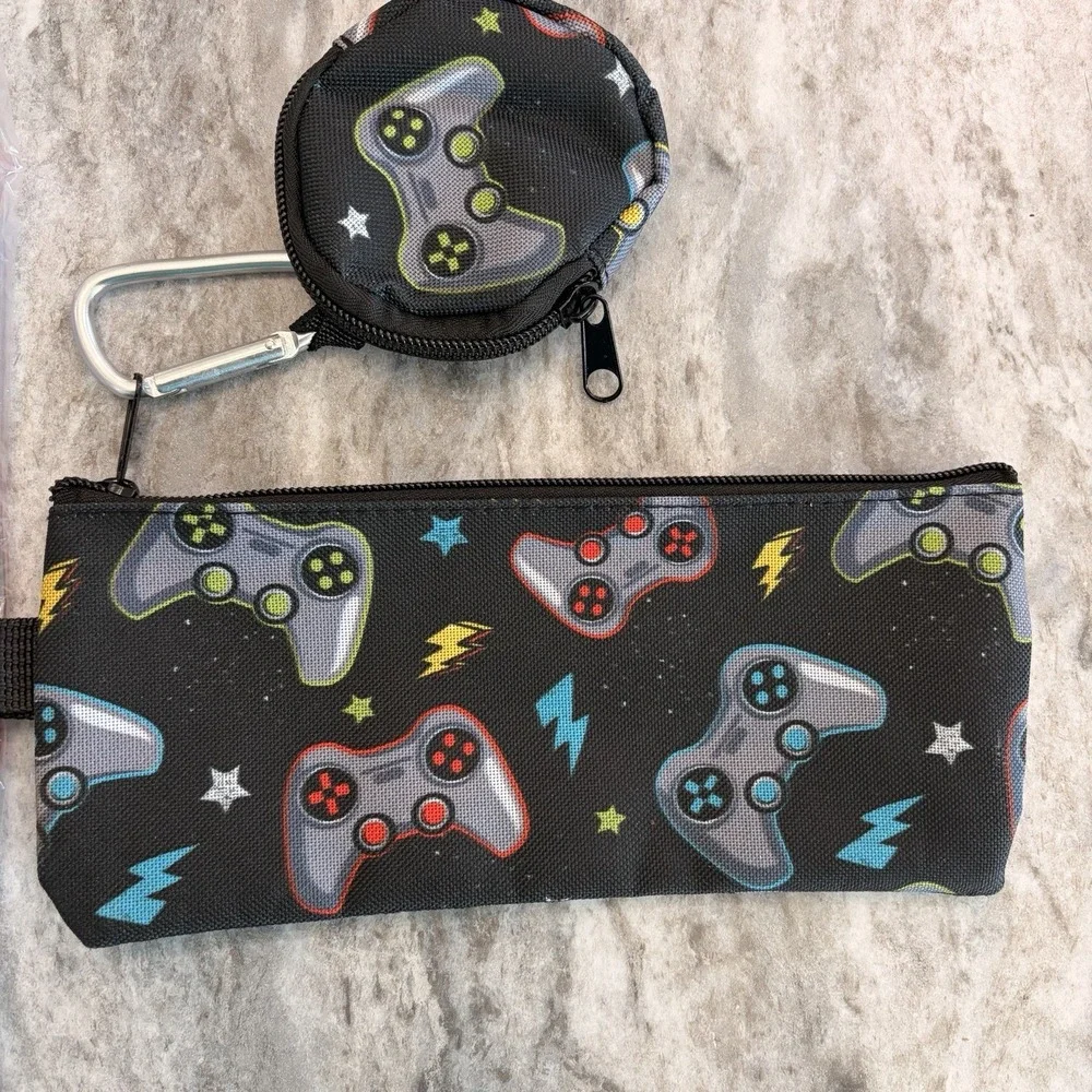 Gaming Pillow Case , Controller Coin Pouch & Pencil Case Bundle Gamer Gift Lot